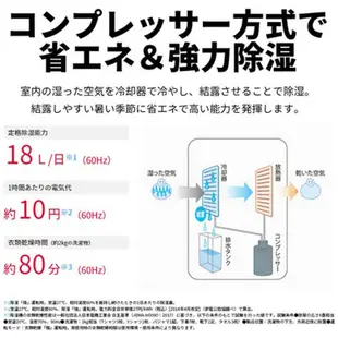 代購 日本 空運 2023新款 SHARP 夏普 CV-R180 衣物乾燥 除濕機 除菌離子 除臭 20坪 水箱4.5L