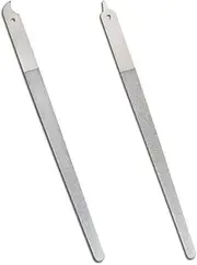 YHIBNE 2 PCS 8 Diamond Dust Nail File Professional Metal Nail File Stainless Steel Nail Dresser Fingernail Files Manicure Pedicure Tools for Salon and Home