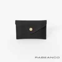 在飛比找momo購物網優惠-【RABEANCO】真皮多功能卡片零錢包(黑)