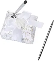 GRIRIW Stylish Signature Pen Holder for Wedding Large Bowknot Modern Design Party Accessory