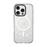 iPhone 16 Pro Impact Clear Case MagSafe Compatible Mystery universe and space stars icons