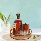 Wooden Turntable Tray Rotating Round Spice Rack for Desktop Table Kitchen