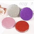 Glitter Handheld Mirror Folding Vanity Mirror Round Makeup Mirror Girls