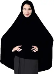 [Ababalaya] Women's Elegant Modest Muslim Islamic Ramadan Soft Lightweight Jersey Hijab Long Scarf