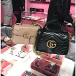 GUCCI 547260 GG MARMONT MINI TOP HANDLE BAG 黑色 迷你款 山形紋