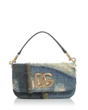 Dolce & Gabbana Denim Patchwork Shoulder Bag OS