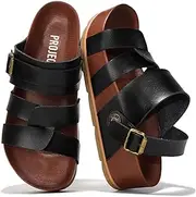 [Project Cloud] Platform Sandals Women Footwear - Memory Foam Insole and Lightweight Beach Wedges - Non Slip and Comfortable Strappy Wedge Sandals for Women 2025 (Proud)