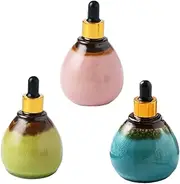 WOFASHPURET 3pcs Ceramic Dropper Bottles for Essential Oils Sub Bottles for DIY Perfume and Aromatherapy Durable Design for Precise Dosage Control
