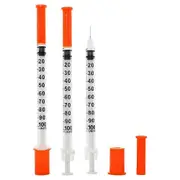 1Ml U-100 Syringe With Needle, 31G 1Cc 5/16-Inch (8Mm), Lab Measuring Supplies, Individually Wrappe As Shown