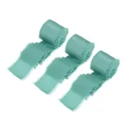 3 Rolls Silk Satin Ribbon, 1.5" 7 Yards Chiffon Fabric Ribbon Dusty Blue