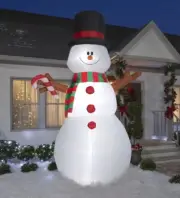10 FT GEMMY ANIMATED SNOWMAN Airblown Lighted Yard Inflatable