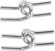 PAMINGONO 4pcs Spring Hook Motorcycles Hook Motorcycle Spare Parts Stainless Steel Silver