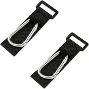 OFFIGAM Pushchair Carabiner Hooks 2pcs D-Shaped Hooks Bag for Stroller Shopping Bag Holder Metal Carabiner for Stroller Organizer Buggy