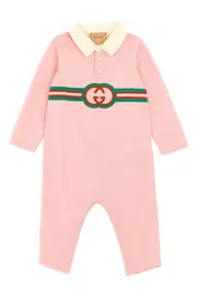 GUCCI Logo Embroidery Jumpsuit 6-9 m