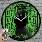 LED Clock Deep Purple Vinyl Record Wall Clock Led Light Wall Clock 2245