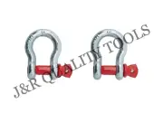 2PC 5/8" D Ring Bow Shackle Screw Pin Clevis Rigging Jeep Towing Recovery