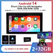 9'' For Android 14 Car Stereo Radio GPS Navigation WIFI For SAAB 9-5 2005-2009