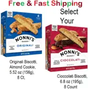 3Pack - Nonni's , Originali Biscotti, Cioccolati Biscotti, Select Type Size,
