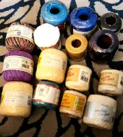 15 spools of crochet thread (new)
