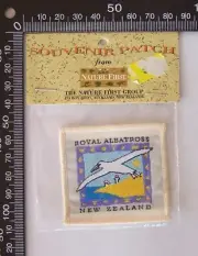 VINTAGE ROYAL ALBATROSS NEW ZEALAND SOUVENIR PATCH WOVEN CLOTH SEW-ON BADGE
