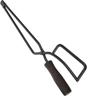 JOINPAYA Camping Fire Pit Tongs Heavy Duty Fireplace Grab Tool for Charcoal Logs Firewood Multi Purpose Outdoor BBQ Accessory for Camping Bonfires
