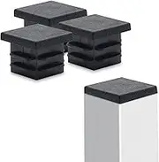 12PCS 13mm Square Plastic Plug, Square Tubing End Caps, Tubing Post End Cap for Square Tubing/Black Plastic Square Plugs