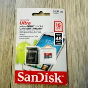 SanDisk Ultra microSDHC UHS-I Card with Adapter 16GB