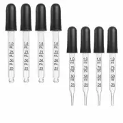 8pcs 1ml Eye Dropper, Glass Dropper with Measurements Pipettes Dropper with7152