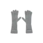 [Jacquemus] Jacquemus-Grey Les Grosgrain Alpaca Gloves-Donna OS OS