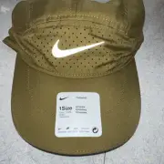 NIKE Adult Tailwind Perforated ADV Running Hat/Cap Olive Green, BV2204-367