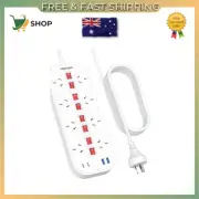 Power Board with Individual Switches, Power Strip with 8 Wide Outlets(2 USB A &