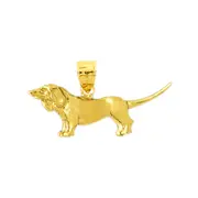 14K Gold Beagle Pendant