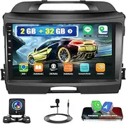 2G+32G Car Stereo for Kia Sportage 3 2010-2016 with Apple Carplay Wireless Android Auto Sat Nav,Android 13 Radio with 9 Inch Touch Screen,Bluetooth WIFI FM RDS HIFI+Backup Camera