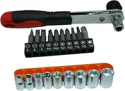 SEWOART 1 Set Ratchet Wrench Set with Bits Sockets Versatile Mechanics Tool Kit for Automotive DIY Projects and Household Repairs Compact Durable Design