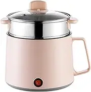 1.7 L Mini Electric Cooker Electric Boiling Pot Multi Function Tabletop Steam Cooker with Over-Heating Boil Dry Protection for Soup Porridge Dumplings Pasta (Size : Pink)