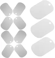 KALLORY 30pcs Blank Aluminum Dog Tags for DIY Engraving Rectangle Stamping Tags Durable Pet Identification Labels for Necklaces Bracelets Easy to Use for Crafting