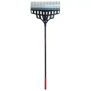 Razor-Back Leaf Rake 20-Tine Multi-Purpose Lawn Fiberglass Cushioned Grip Steel