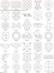 276 QUILTING APPLIQUES Embroidery Machine Design Pattern PES USB