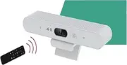 Webcam 4K USB Webcam all3-in-1 4K USB Video bar Ai Auto-Tracking Video Bar Video Conference Camera with Microphone and Speaker AI Face Tracking 94°Diagonal Field of View Webcam Cover