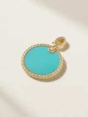 [David Yurman] David Yurman - Elements 18-karat Gold Turquoise Pendant - One size One size Gold
