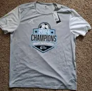 NWT ADIDAS Mens XL T-Shirt Gray AeroReady United Soccer League Performance 2024