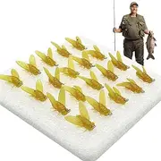 Simulated Fishing Bait,Fly Fishing Bait | 20 Pack Panfish Lures Set,Fly Fishing Hooks and Lures Kit,Dry Fly Bait, Vivid Fishing Supplies for Au Enthusiasts