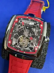 Invicta S1 Rally Diablo Tourbillon, red/silver mod 35280 men’s wristwatch.