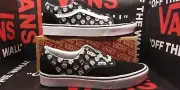 Vans Comfycush Old Skool/Authentic Scribble Flower Daisy Black/White