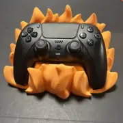"3D-printed holder fiery style, securing your PS5 controller