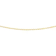 9ct Gold 45cm Solid Diamond-cut Oval Belcher Chain