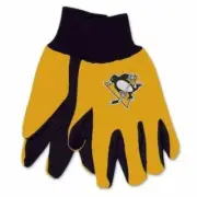 FOCO NHL Pittsburgh Penguins Embroidered Utility Gloves Pair One Size Fits Most