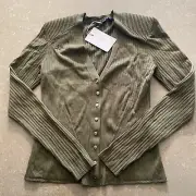 women’s Ted Baker green neck short cardigan size 2 $195