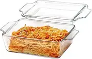 Glass Casserole Dish With Lid, Mini-1 QT (5.7in x 7in) Baking Dish for Oven, Single Serving Oven Bakeware