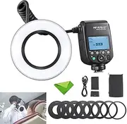 Godox MF-R76S+ TTL Dental Ring Flash, 76Ws GN14 CCT 5900K 200K 550 Full-Power Flashes, 0.1-1s Recycle Time Speedlight Macro Flash for Sony A7M4, A7R5, A6400, ZV-E10